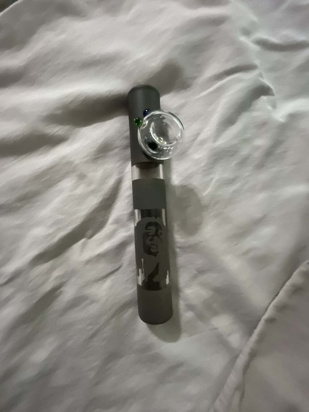 Glass Steamroller Piece Gray Bob Marley